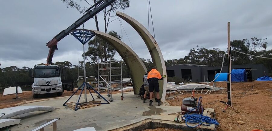 lifting the dome mold panels